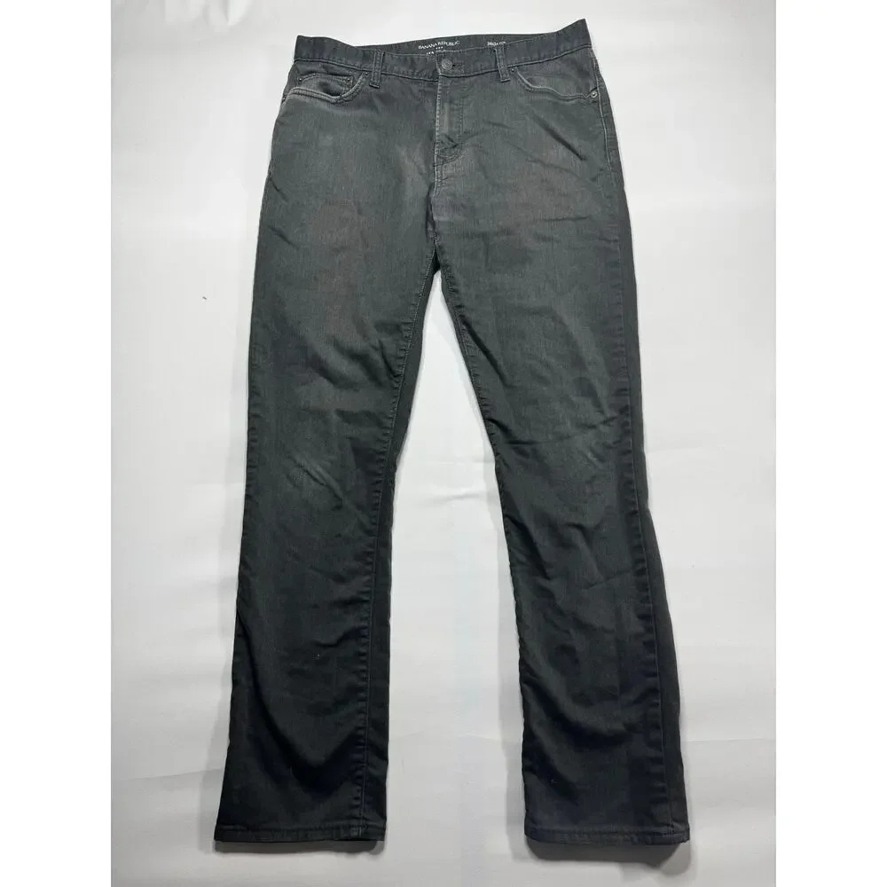 Banana Republic Men's Slim Fit Straight Leg Gray Travel Jeans‎ - Size 34x32*